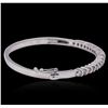 Image 2 : 14KT White Gold 2.52ctw Diamond Bangle Bracelet