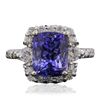Image 1 : 14KT White Gold 5.87ct Tanzanite and Diamond Ring