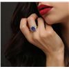 Image 5 : 14KT White Gold 5.87ct Tanzanite and Diamond Ring