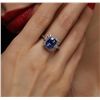 Image 6 : 14KT White Gold 5.87ct Tanzanite and Diamond Ring