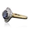Image 2 : 14KT Two-Tone Gold 1.03ct Sapphire and Diamond Ring