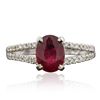 Image 1 : 14KT White Gold 1.88ct Ruby and Diamond Ring
