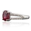 Image 2 : 14KT White Gold 1.88ct Ruby and Diamond Ring