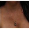 Image 5 : 14KT White Gold 0.16ctw Diamond Pendant With Chain