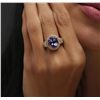 Image 6 : 14KT Yellow Gold 3.79ct Tanzanite and Diamond Ring