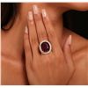 Image 3 : 14KT Yellow Gold 33.31ct Ruby and Diamond Ring