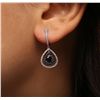 Image 3 : 14KT White Gold 1.81ctw Black Diamond Earrings