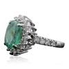 Image 2 : 14KT White Gold 2.61ct Emerald and Diamond Ring