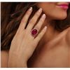 Image 1 : 14KT Rose Gold 21.26ct Ruby and Diamond Ring