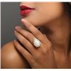 Image 5 : 14KT Yellow Gold 5.31ct Opal and Diamond Ring