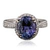 Image 3 : 18KT White Gold 3.31ct Tanzanite and Diamond Ring