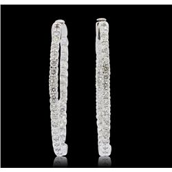 14KT White Gold 2.04ctw Diamond Earrings