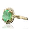 Image 2 : 14KT Yellow Gold 2.97ct Emerald and Diamond Ring