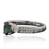 Image 4 : 18KT White Gold 0.76ct Alexandrite and Diamond Ring