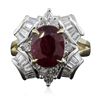 Image 1 : 14KT Yellow Gold 3.15ct Ruby and Diamond Ring