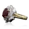 Image 2 : 14KT Yellow Gold 3.15ct Ruby and Diamond Ring