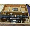 Image 3 : HUGHES OWENS SURVERORS DUMPY LEVEL IN ORIGINAL WOOD BOX - INCLUDES BRASS PLUM BOB & SCREWDRIVER & 2 