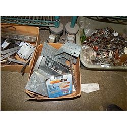 BOX OF JOIST HANGERS ETC