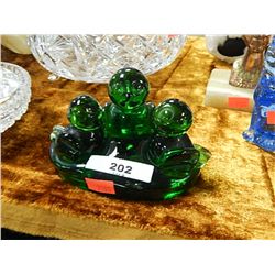 EMERALD GLASS DUCKS