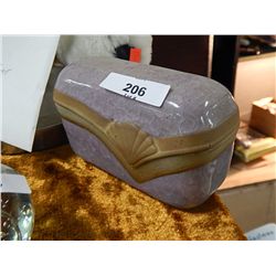 EGYPTIAN DESIGN CONTAINER WIHT LID - CLAY