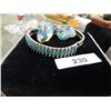 Image 1 : TURQUOISE BRACLET (CLASP NEEDS REPAIR ) AND BLUE EARINGS