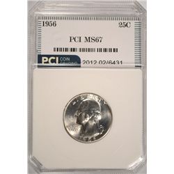 1956 WASHINGTON QUARTER, PCI MS-67!