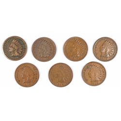 (7) 1909 INDIAN HEAD CENTS
