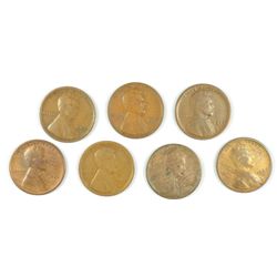 (7) 1923-S LINCOLN CENTS