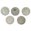 Image 1 : (5) 1865 THREE CENT NICKELS