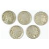Image 1 : (5) 1913 II BUFFALO NICKELS