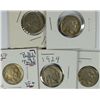 Image 1 : (5) 1924 BUFFALO NICKELS