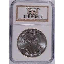 2001 SILVER AMERICAN EAGLE NGC MS-68