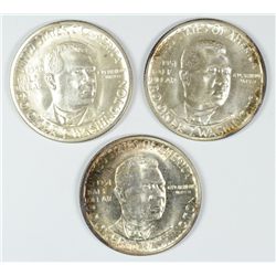 (3) CH BU BOOKER T WASHINGTON COMMEN HALF DOLLARS