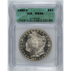 1880-S MORGAN DOLLAR ICG MS-66