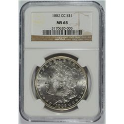 1882-CC MORGAN DOLLAR NGC MS-63