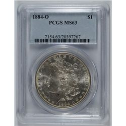 1884-O MORGAN DOLLAR PCGS MS-63