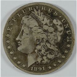 1891-CC MORGAN DOLLAR FINE