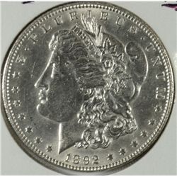 1892 MORGAN DOLLAR AU