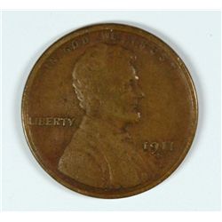 1911-S LINCOLN CENT VF/XF