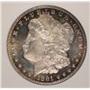 Image 2 : 1881-CC MORGAN SILVER DOLLAR, ANACS MS-64 UDM ( ULTRA DEEP MIRROR ) BEAUTIFUL