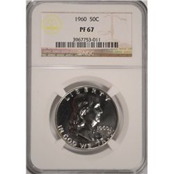 1960 FRANKLIN HALF DOLLAR, NGC  PROOF-67