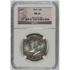 Image 1 : 1964 KENNEDY HALF DOLLAR, NGC MS-65  TONING ON OBVERSE