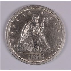 1875-S 20 CENT AU/BU