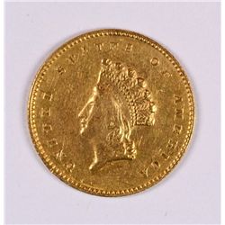 1855-O TYPE 2 $1 GOLD AU SCARCE DATE