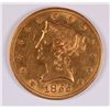 Image 1 : 1855 $10 GOLD LIBERTY MS-61 CLEANED