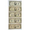 Image 1 : (5) $10 SILVER CERTIFICATES (BLUE SEAL)