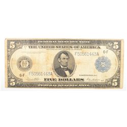 1914 $5 FEDERAL RESERVE  NOTE