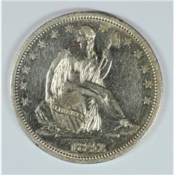 1842 SEATED LIBERTY HALF DOLLAR MS-63