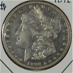 1892-S MORGAN DOLLAR AU-55