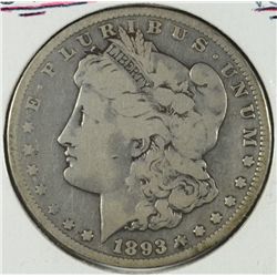 1893-CC MORGAN DOLLAR VG
